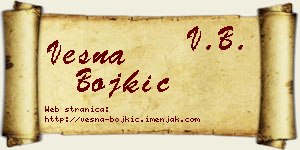 Vesna Bojkić vizit kartica